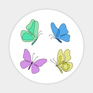 Multicolor Butterflies Magnet